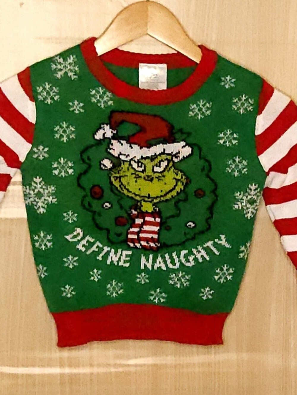 The Grinch kids green holiday sweater 4T